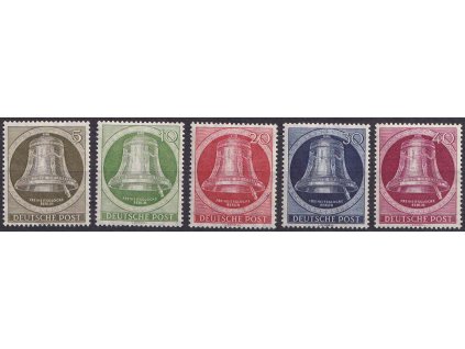 1951, 5-40 Pf série Zvony, MiNr.82-86, **