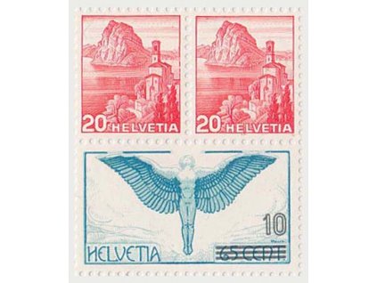 1938, 20C/10C soutisk z aršíku, MiNr.A327,B327, **