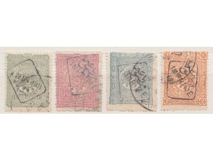 1892, 10 Pa - 1 Pia znak série, MiNr.74-77, razítkované, dv