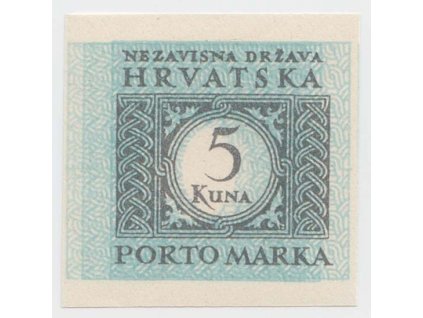 1942, 5 K doplatní, nezoubkovaná, dvojitý tisk, **