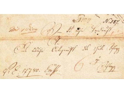 1820, v:Prag, skládaný dopis, horší jakost