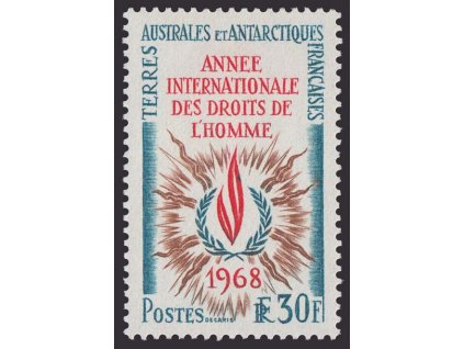 Antarktické území, 1968, 30 Fr UN-Emblem, MiNr.45, **