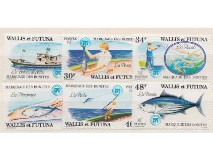 Wallis a Futuna, 1979, 10-48 Fr Rybaření, Nr.331-36, **