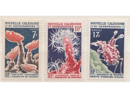 Nová Kaledonie, 1964, 7-17 Fr série, MiNr.402-4, **