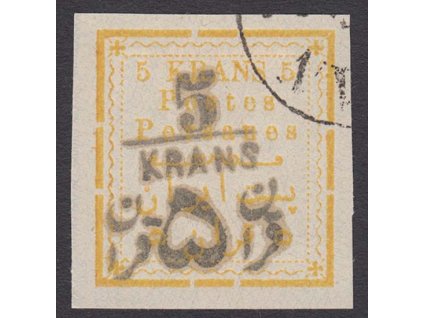 Irán, 1902, 5Kr/5Kr s přetiskem, MiNr.160, razítkované