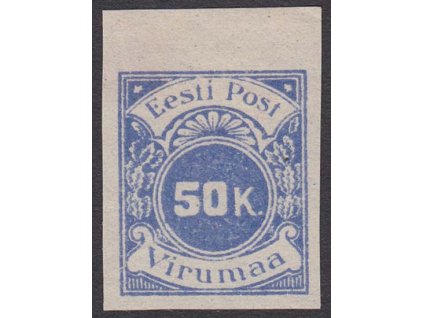 Eesti, 1920, Virumaa, 50 K modrá, * , občanská válka