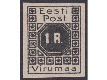 Eesti, 1920, Virumaa, 1 R černá, * po nálepce, válka, dv