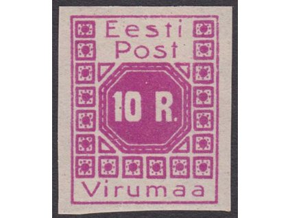 Eesti, 1920, Virumaa, 10 R růžová, * po nálepce, válka