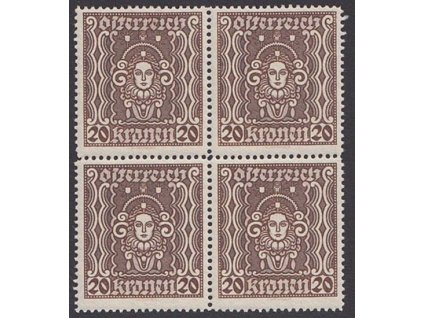 1922, 20 Kr Frauenbild, 4blok, MiNr.398A, **