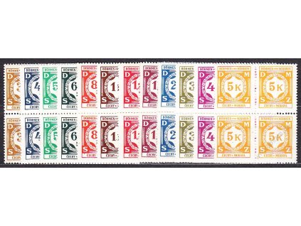 1941, 30h-5K Služební I, série, 4bloky, Nr.SL1-12, **