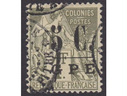 Guadeloupe, 1890, 5C/1Fr Alegorie, MiNr.11, razítkované