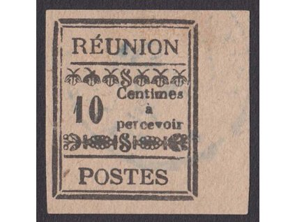Reunion, 1889, 10 C doplatní, MiNr.2, razítko, zeslabeno