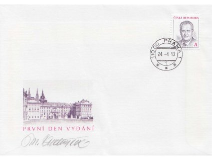 Ondráček, podpis na neoficiální FDC Zeman, pokrčení