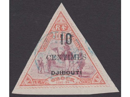 Somaliküste, 1902, 10C/10Fr Výjev, MiNr.35, razítkované