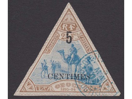Somaliküste, 1902, 5C/25Fr Výjev, MiNr.28, razítkované