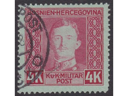 1917, 4 Kr Karel, MiNr.140A, razítkované