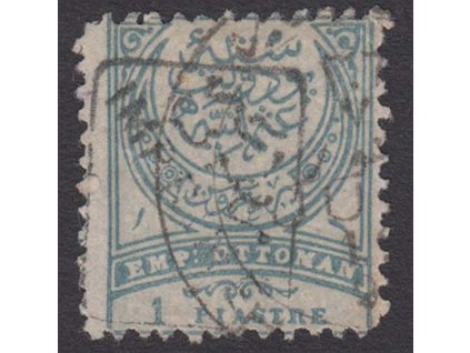 1891, 1 Pia s přetiskem, MiNr.66aA, razítkované, ohyb