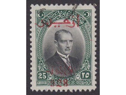 1928, 25 Ghr Kemal s přetiskem, MiNr.878, razítkované