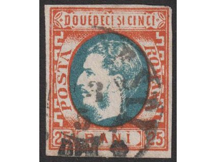 1869, 25 B Karel, MiNr.24, razítkované
