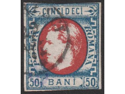 1869, 50 B Karel, MiNr.25, razítkované