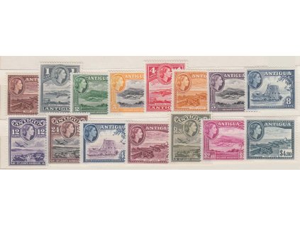 Antigua, 1953, 1/2C-4.80Dolaru série Elisabeth, **