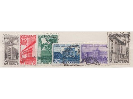 1950, 25K-2R série republiky, MiNr.1494-99, razítko, dv