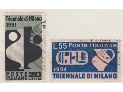 1951, 20-55 L série Trienále, MiNr.839-40, razítkované