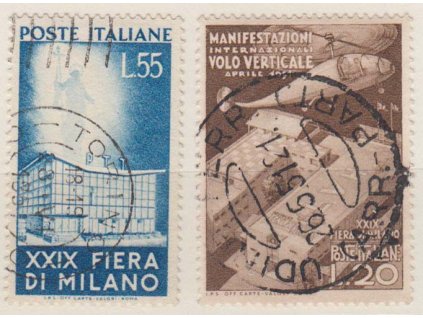 1951, 20-55 L série Veletrh, MiNr.830-31, razítkované