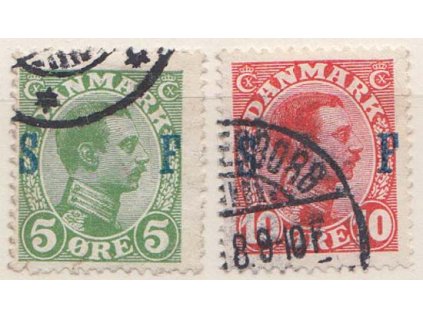 1917, 5-10 Q Militärpostmarken, MiNr.1-2, razítko, faldy