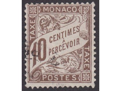 1909, 10 C doplatní, MiNr.7, razítkované