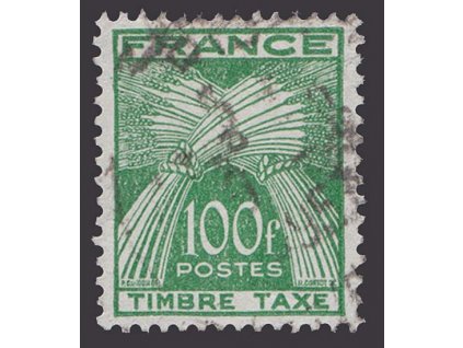 1946, 100 Fr doplatní, MiNr.92, razítkované