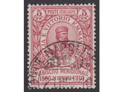 1910, 5 C Garibaldi, MiNr.97, razítkované