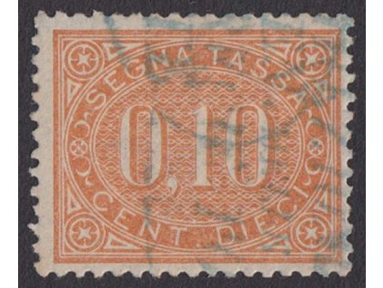 1869, 10 C doplatní, MiNr.2, razítkované