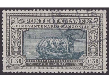 1923, 30 C Manzoni, MiNr.190, razítkované, svislý lom