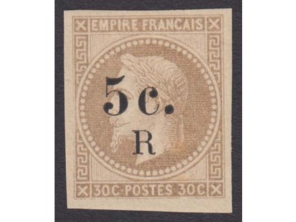 Reunion, 1885, 5C/30C Napoleon, Nr.4, * po nálepce, dv