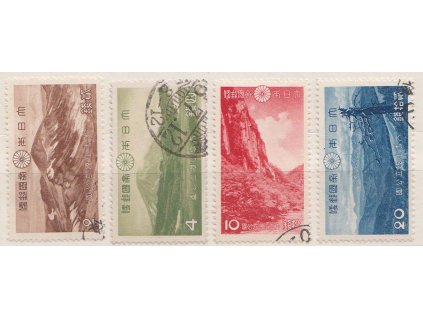 Japonsko, 1940, 2-20 S Parky, MiNr.292-95, razítko, dv