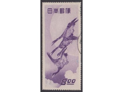 Japonsko, 1949, 8 Y Týden filatelie, Nr.475, razítko, vada