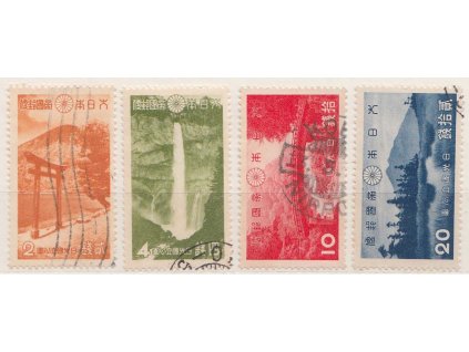 Japonsko, 1938, 2-20 S Parky, MiNr.272-75, razítko, dv