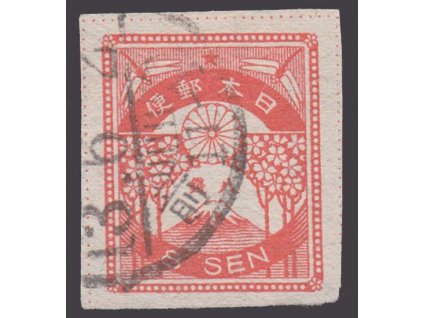 Japonsko, 1923, 8 S Znak, MiNr.167, razítko, faldy