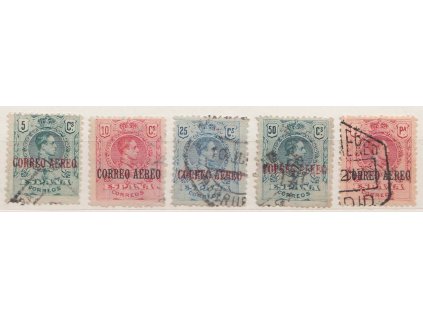 1920, 5C-1Pta letecká série, MiNr.250-54, razítkované