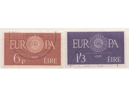 Irsko, 1960, 6Pg-1´3Sc´Pg Europa, MiNr.146-47, razítko