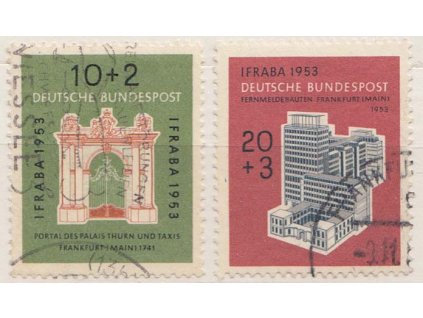 1953, 10-20 Pf série IFRABA, MiNr.171-72, razítkované