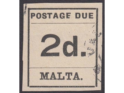 Malta, 1925, 2 P doplatní, MiNr.4, razítkované