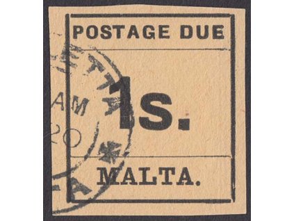Malta, 1925, 1 Sh doplatní, MiNr.9, razítkované
