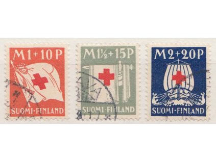1930, 1-2 M Červený kříž, MiNr.158-60, razítkované