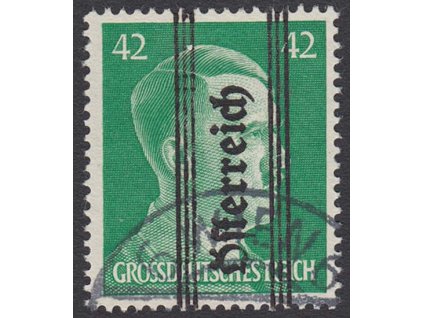 1945, 42 Pfg Hitler, MiNr.689, razítko, lehké zeslabení