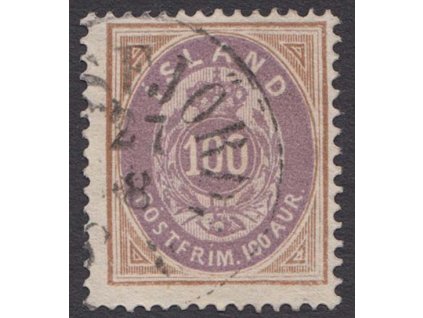 1892, 100 A hnědá/růžová, MiNr.17A, razítkované