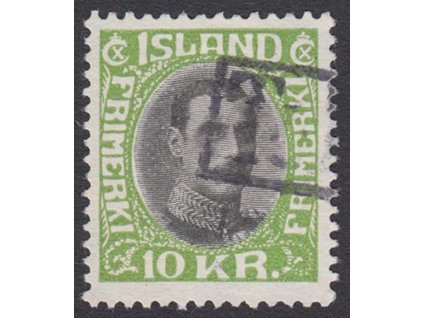 1931, 10 Kr Christian, MiNr.167, razítkované