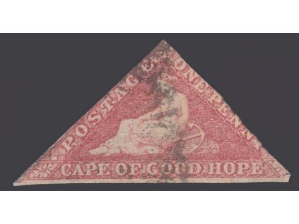 Cap of Good Hope, 1853/63, 1 P trojúhelník, kat. MiNr.1, dv