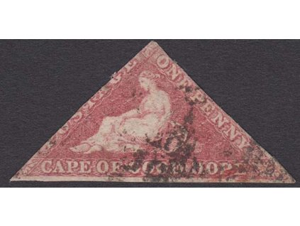 Cap of Good Hope, 1853/63, 1 P trojúhelník, MiNr.1, dv